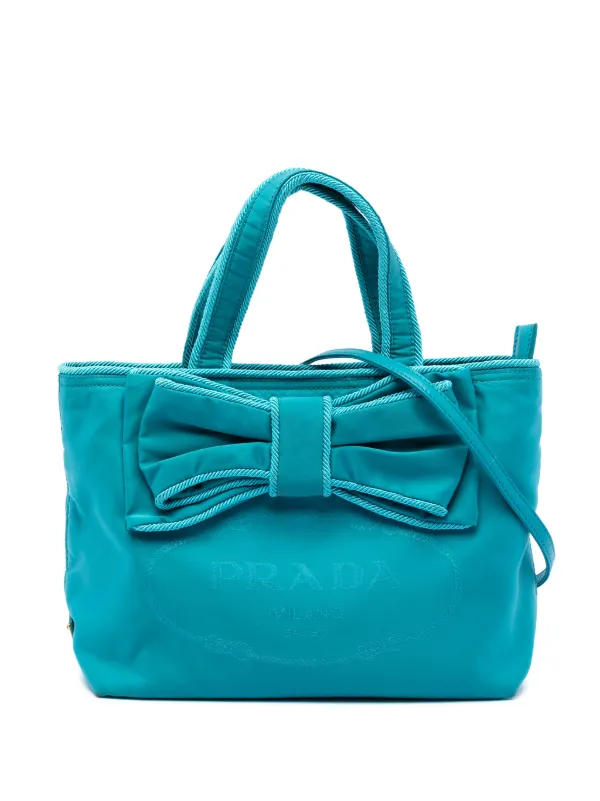 Prada Pre-Owned 2013-2026 テスート カナパ ロゴ ボウ サッチェル