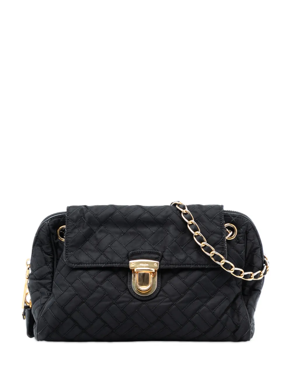 Prada Pre-Owned 2000-2013 Impuntu Tessuto Chain crossbody bag - Nero