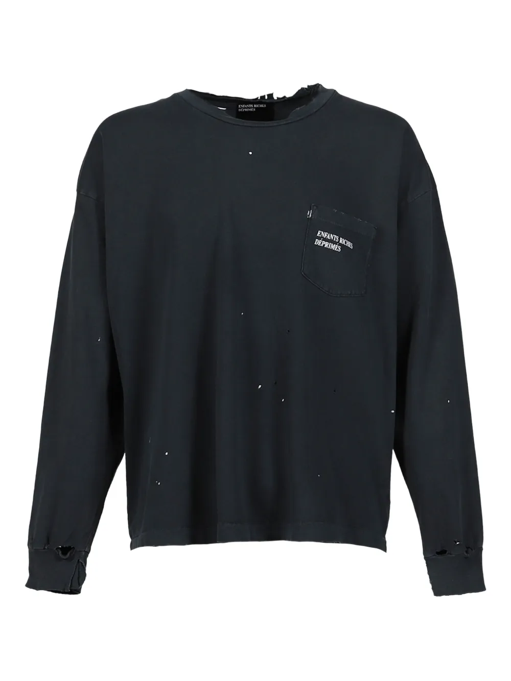 Enfants Riches Déprimés Paint Splatter L/S T-Shirt "Black" - Nero