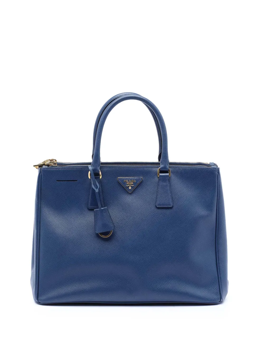 Prada Pre-Owned 2010-2025 Large Saffiano Lux Galleria Double Zip Tote satchel - Blu