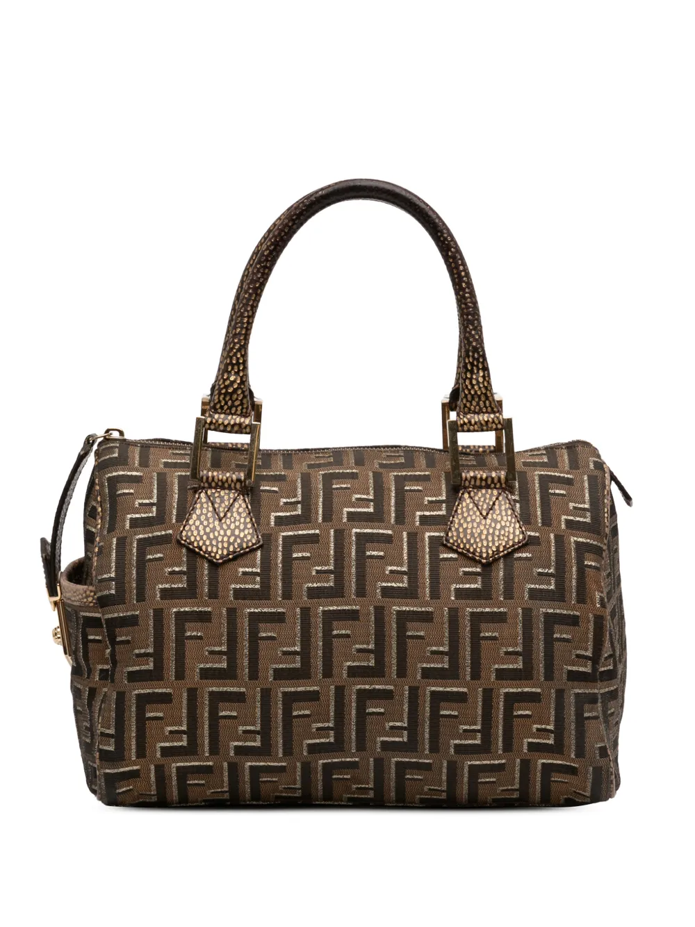 Fendi Pre-Owned 2010-2025 Zucca Canvas Chef boston bag - Marrone