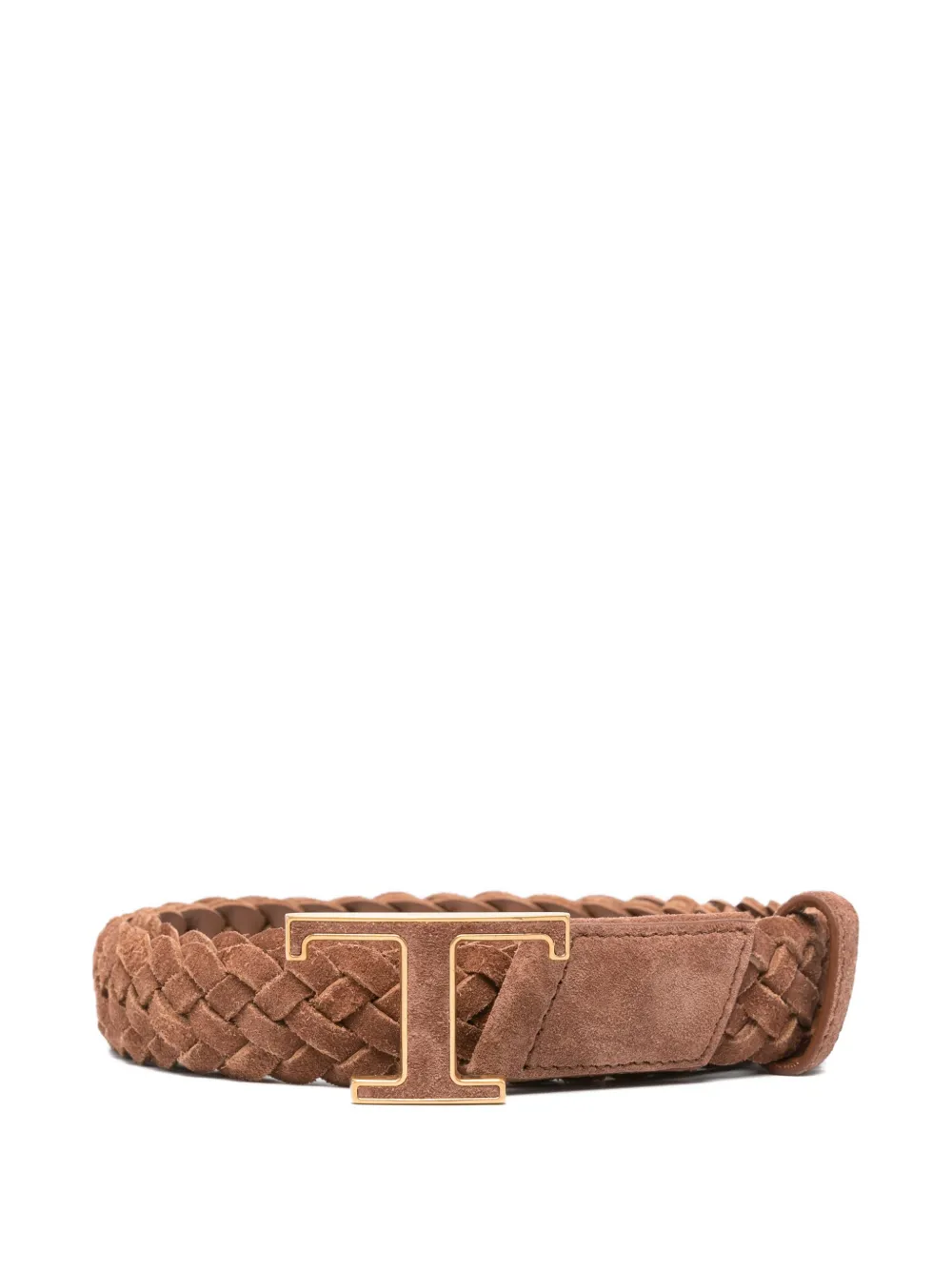 Tod's braided leather belt - Marrone
