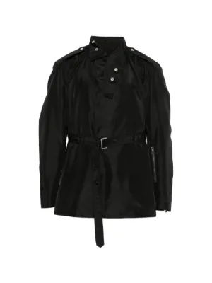Rick Owens Temple Belted Caban Jacket | Black | FARFETCH AO