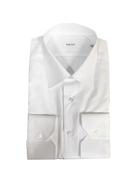 Fray long-sleeve button-up shirt