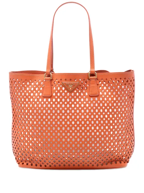 Prada Pre-Owned 2010-2025 Perforated Saffiano Fori Shopping tote bag
