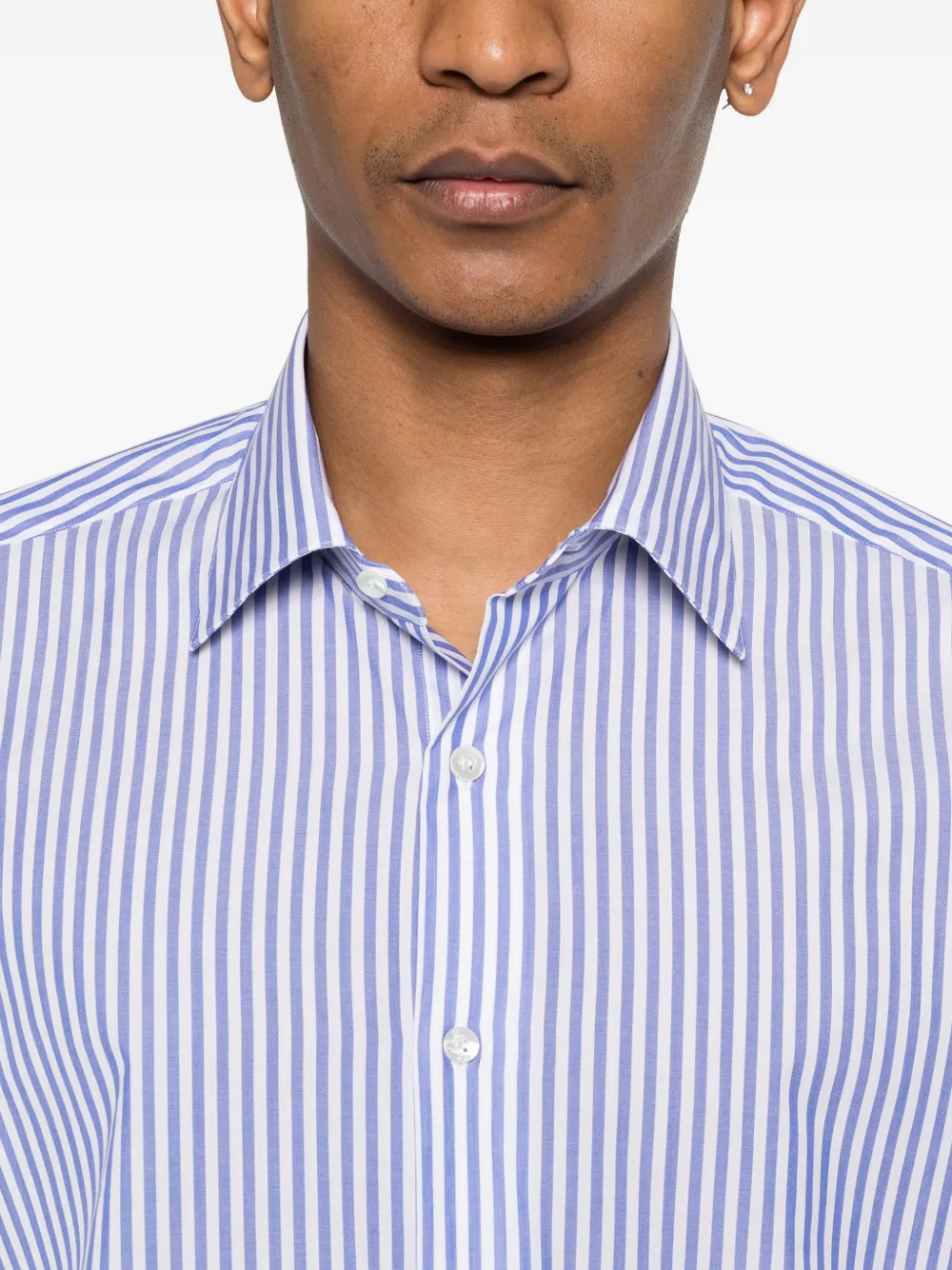 Fray Gestreept overhemd Blauw