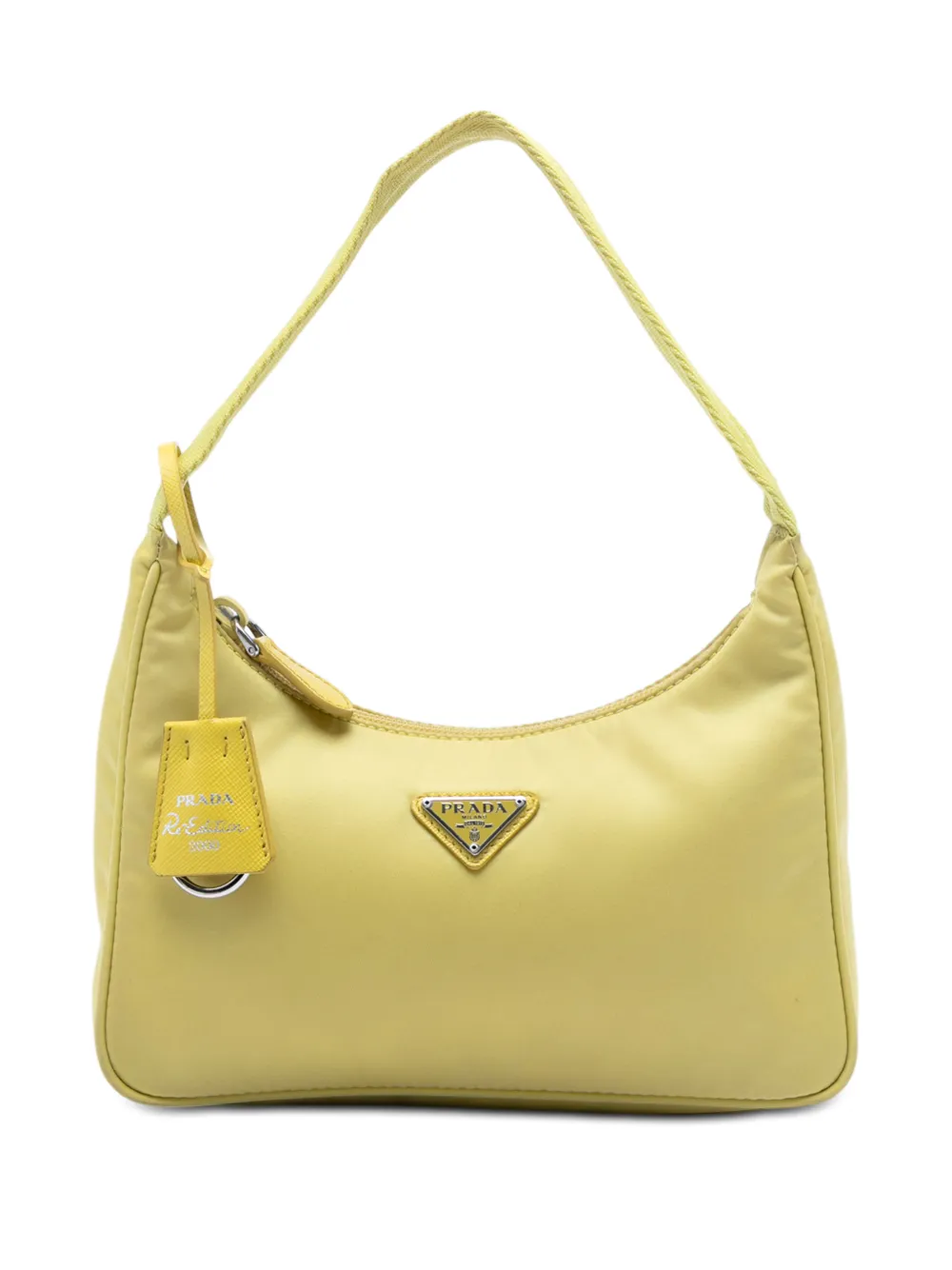 Prada Pre-Owned 2019-2025 Mini Tessuto Re Edition 2000 shoulder bag - Giallo