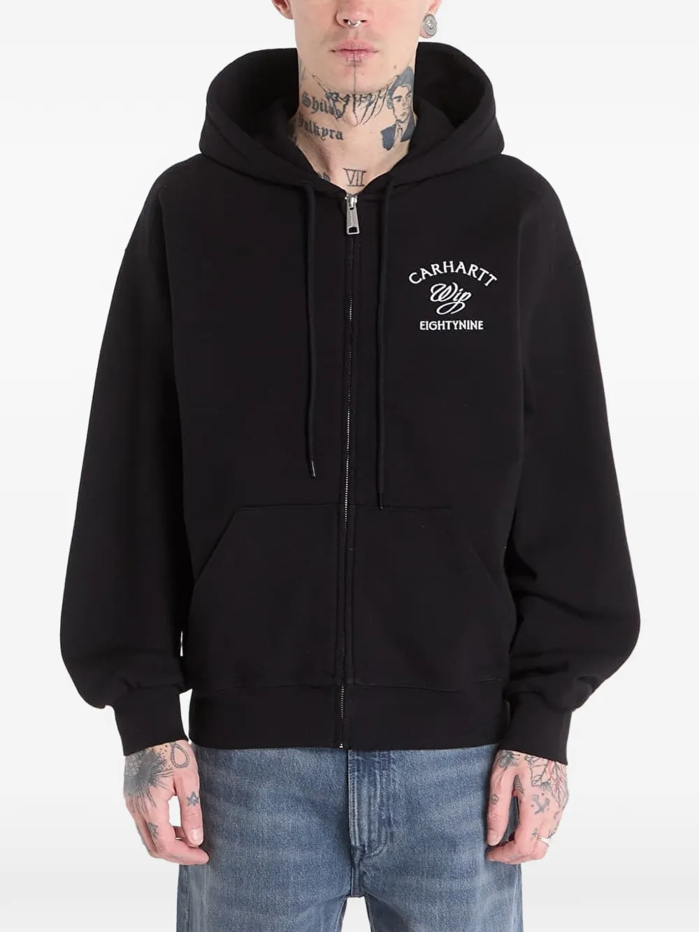 Carhartt WIP Hoodie met rits Zwart