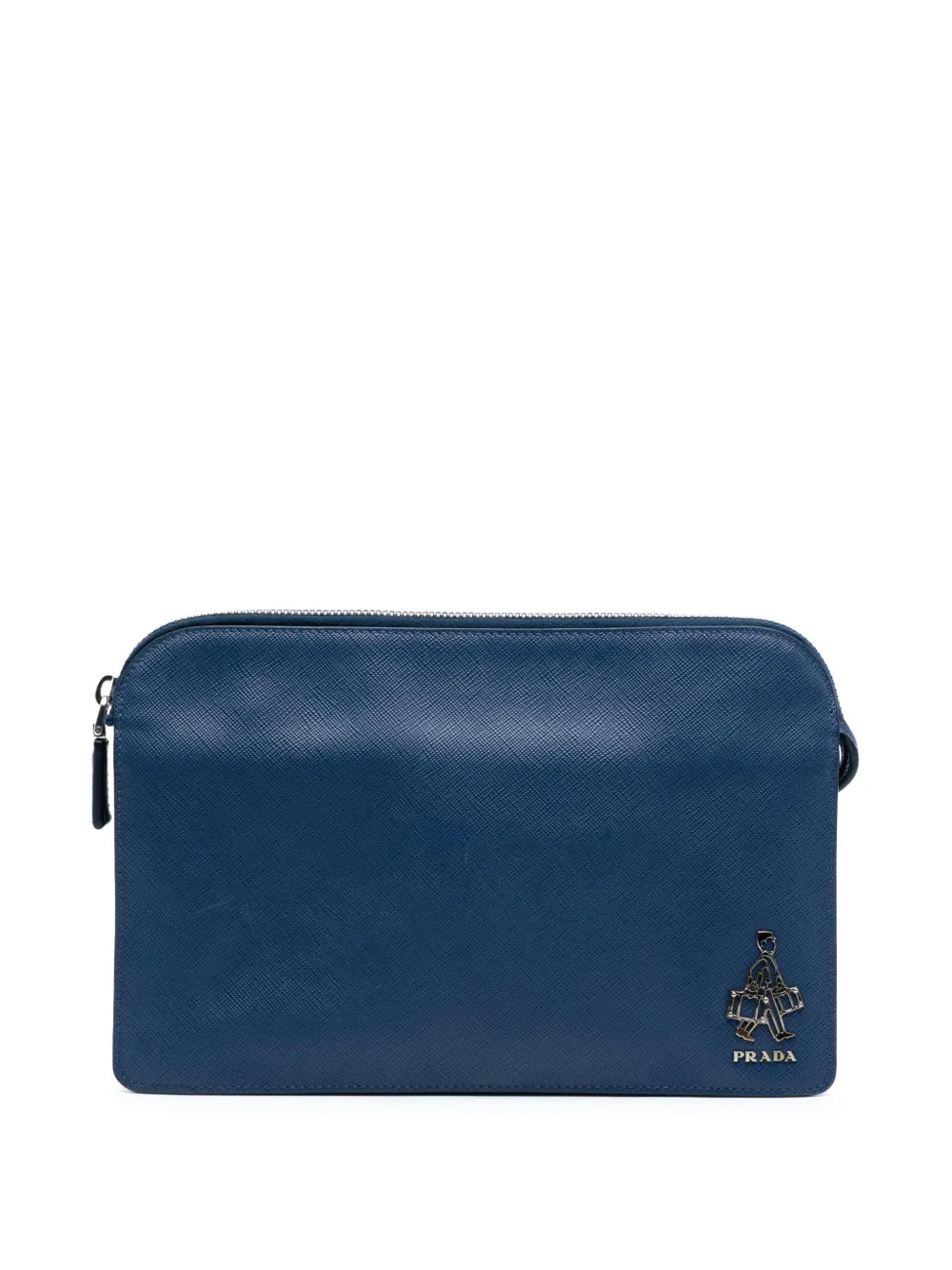 Prada Pre-Owned 2010-2025 Saffiano Bellboy clutch bag - Blu