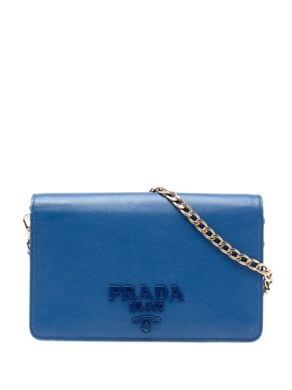 Prada Pre-Owned 2010-2026 Saffiano Lux Chain crossbody bag - Blau