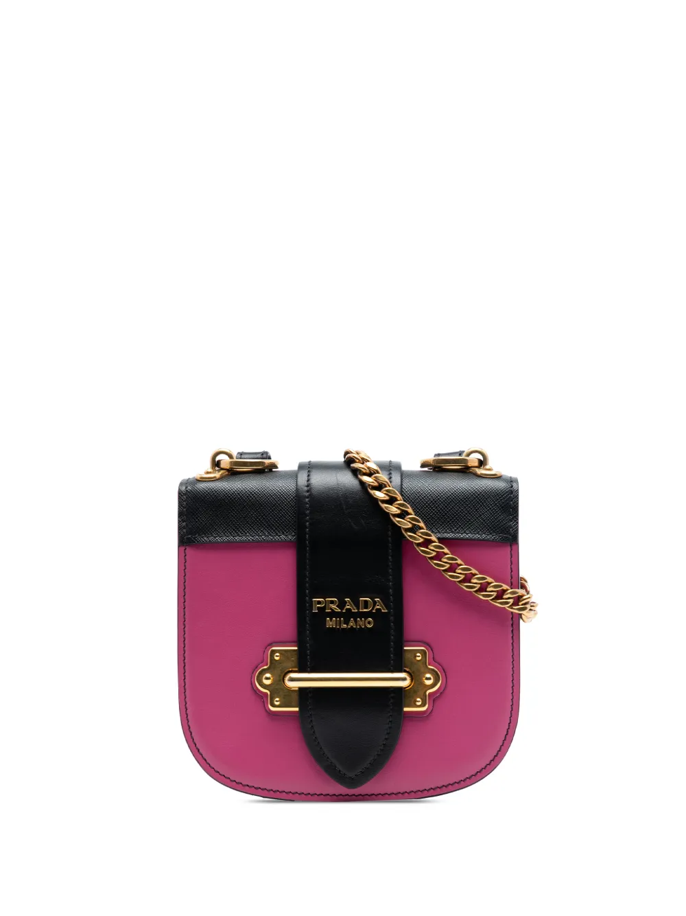 Prada Pre-Owned 2010-2025 Saffiano Trimmed City Calf Pionniere crossbody bag - Nero