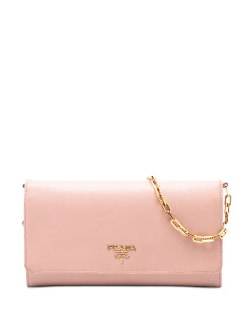 Prada Pre-Owned 2021-2025 Saffiano Wallet On Chain crossbody bag