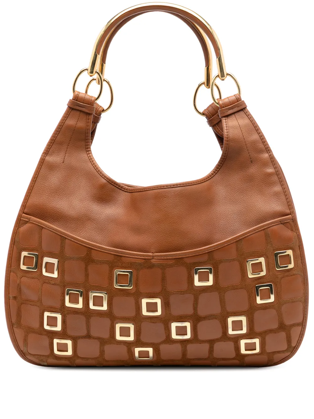 Christian Dior Pre-Owned 2008 Medium Embellished Leather 61 hobo bag - Marrone