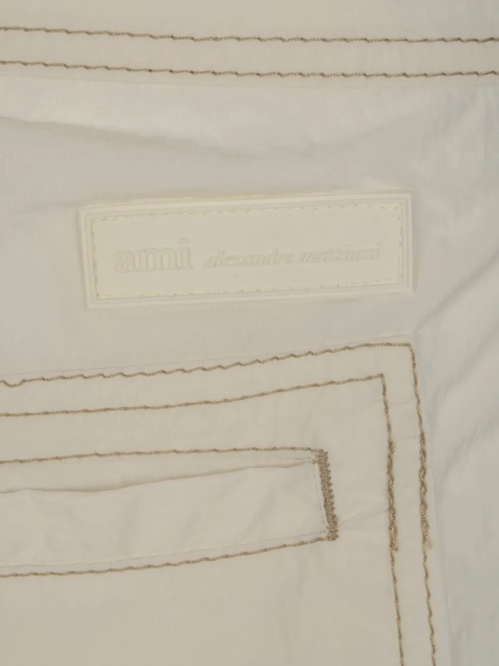  Ami Paris Pocket Tie Shorts - Neutrals 