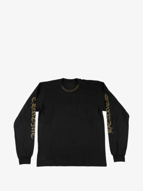 Chrome Hearts playera manga larga con logo estampado