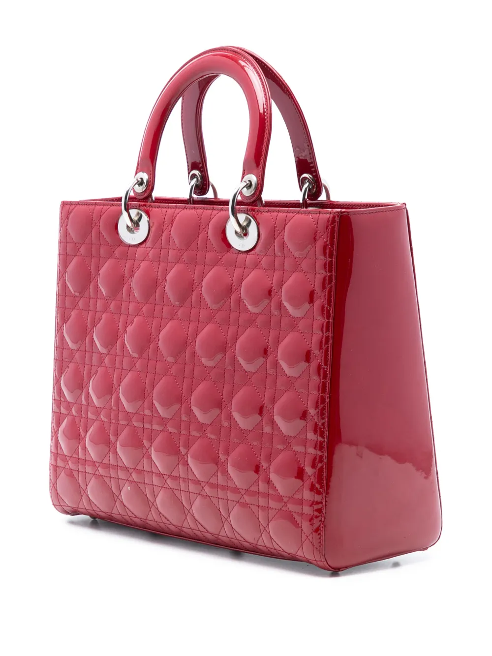 2012 Large Patent Cannage Lady Dior Satchel