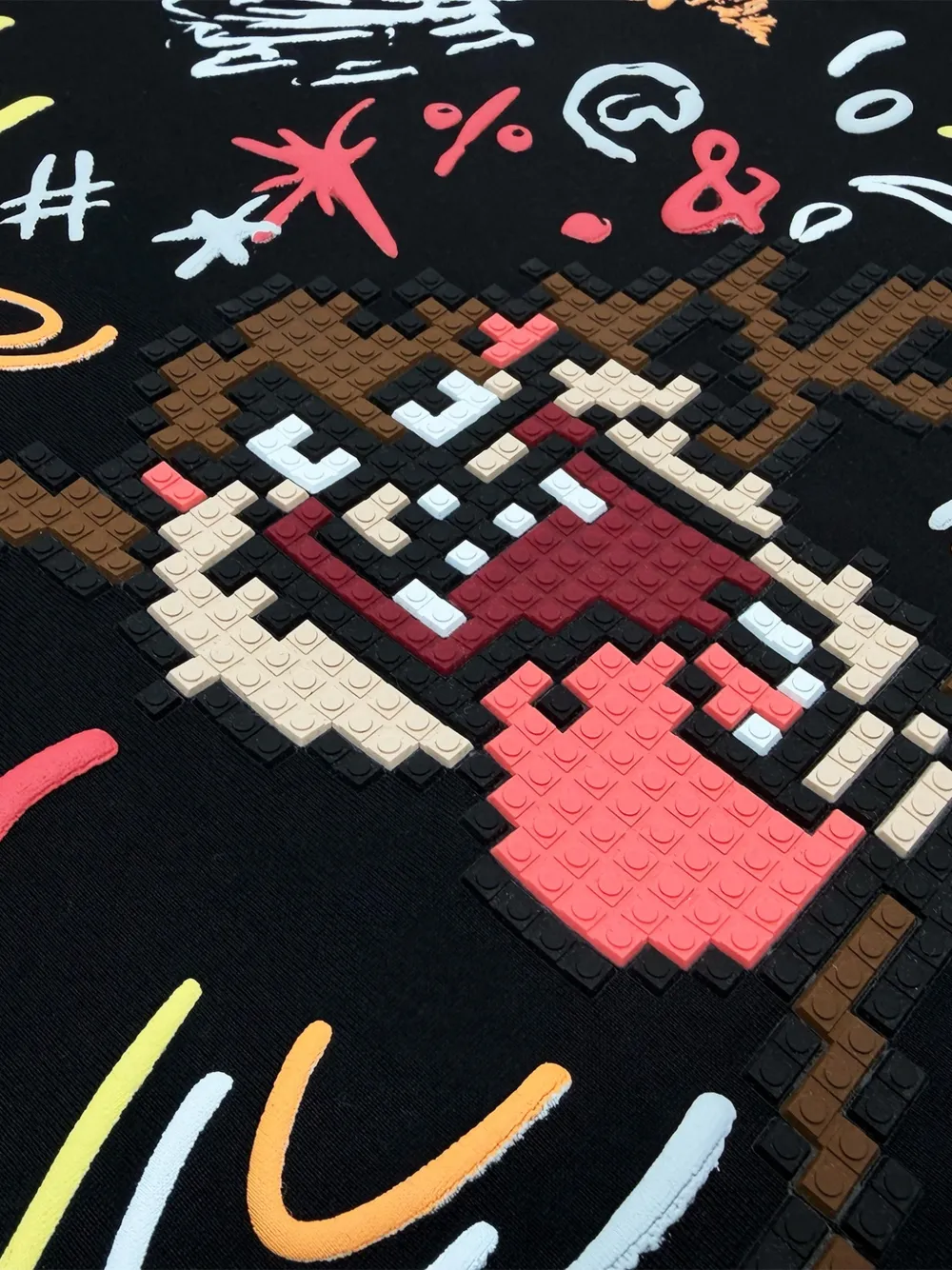 Mostly Heard Rarely Seen 8-Bit T-shirt met print Zwart