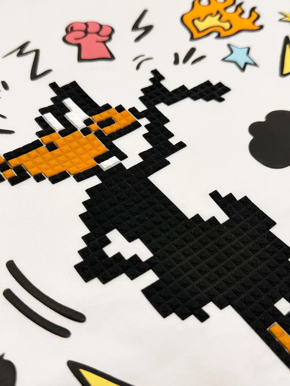 Mostly Heard Rarely Seen 8-Bit T-shirt met grafische print Wit