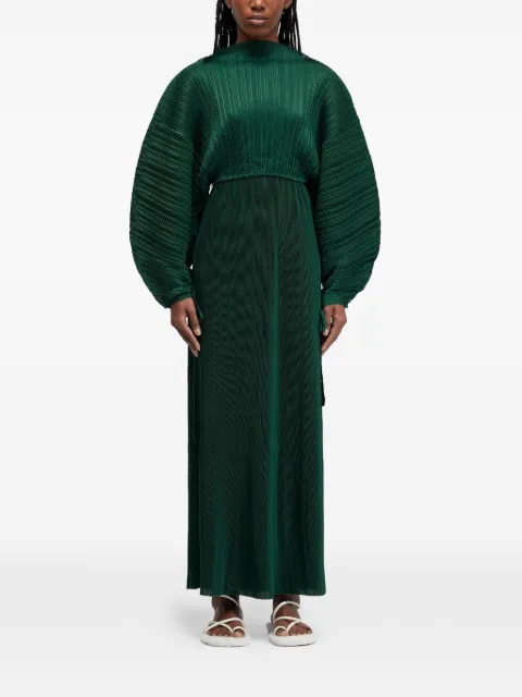 Osklen pleated long raglan dress