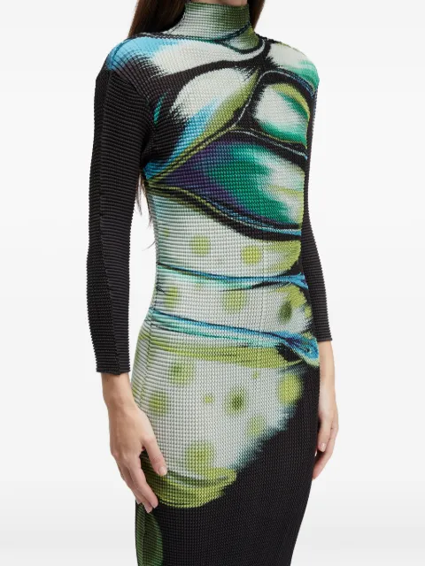 Osklen Vestido midi com estampa de borboleta