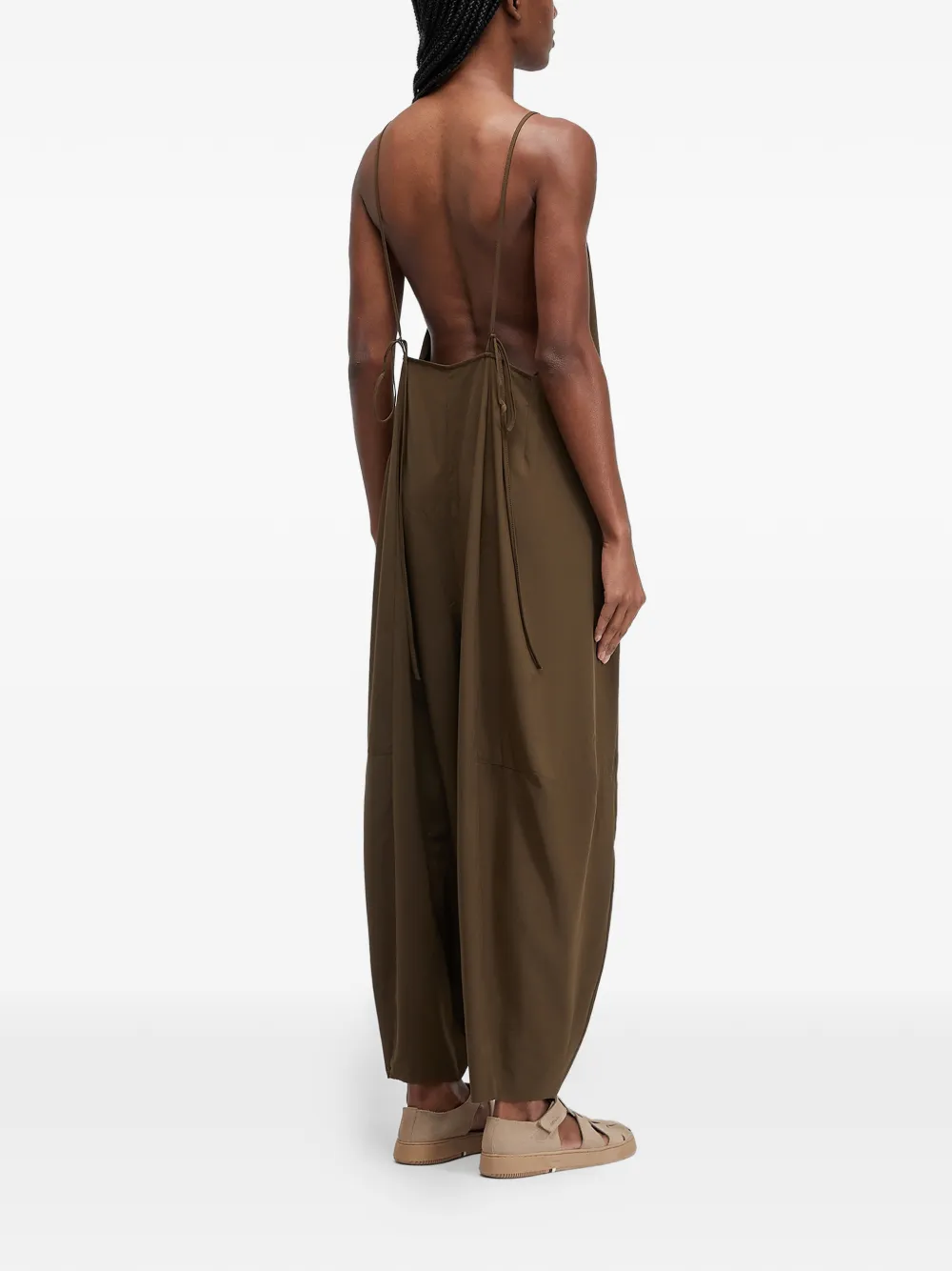  Osklen Superlight Baloon Square-neck Jumpsuit - Brown 