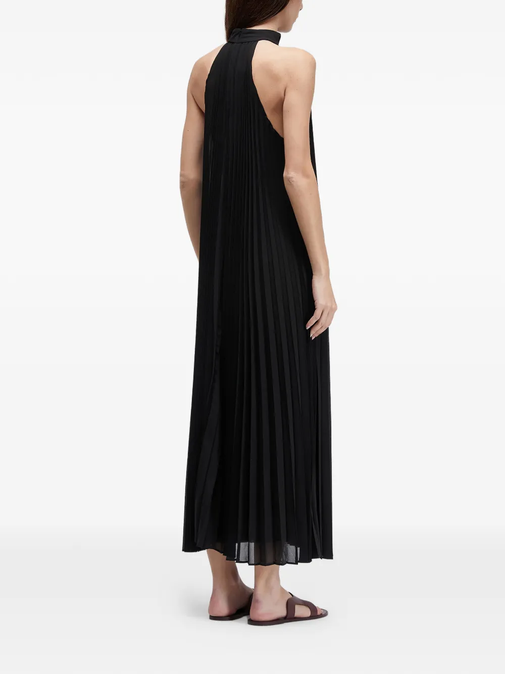  Osklen Pleated Midi Dress - Black 