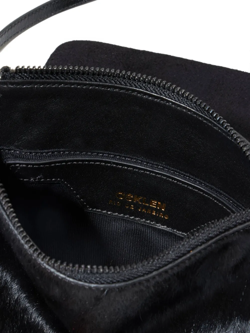  Osklen Fur Crossbody Bag - Black 