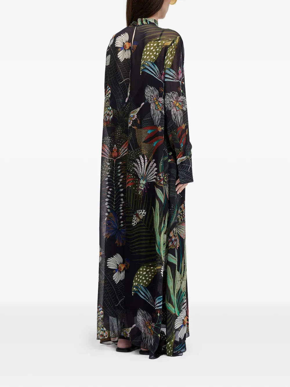  Osklen Long-sleeved Maxi Dress - Black 
