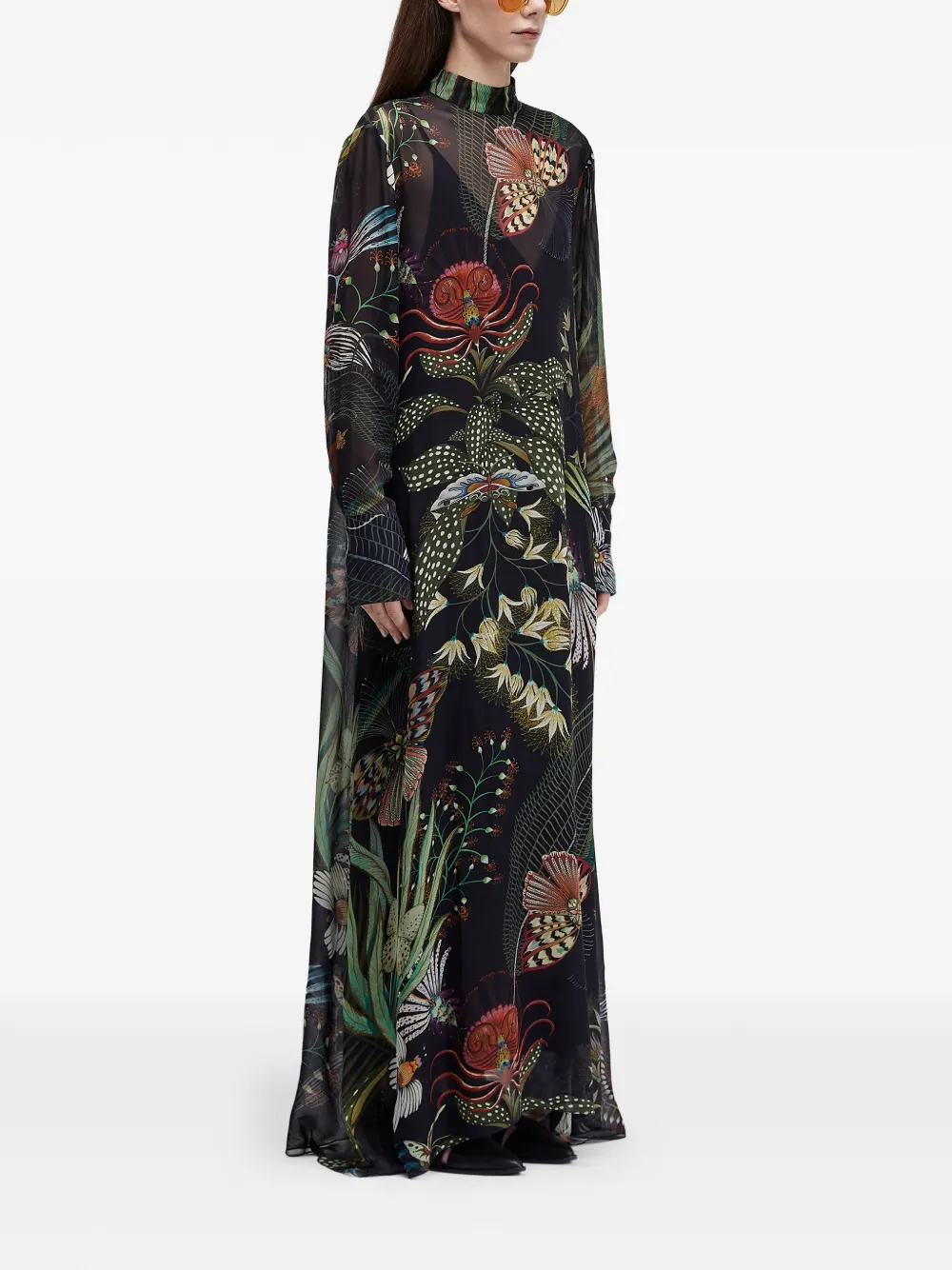  Osklen Long-sleeved Maxi Dress - Black 