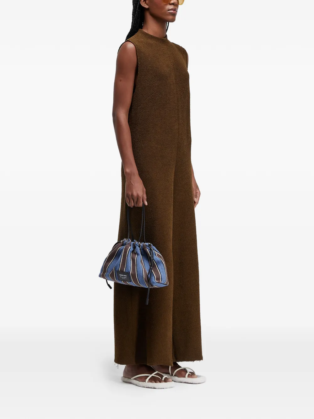  Osklen Funnel-neck Jumpsuit - Brown 
