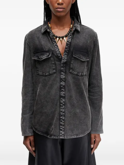 Osklen marbled pocket shirt