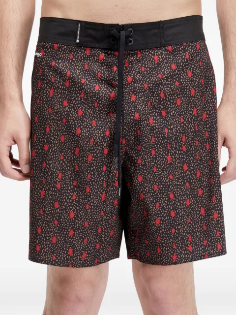 Osklen shorts de playa estampados con cordones en la pretina