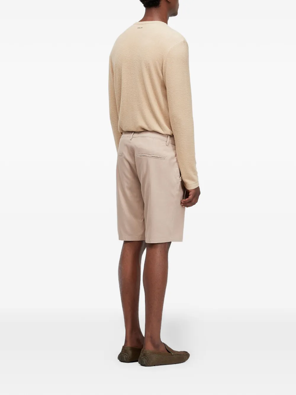  Osklen Basic Linen Tailored Shorts - Neutrals 
