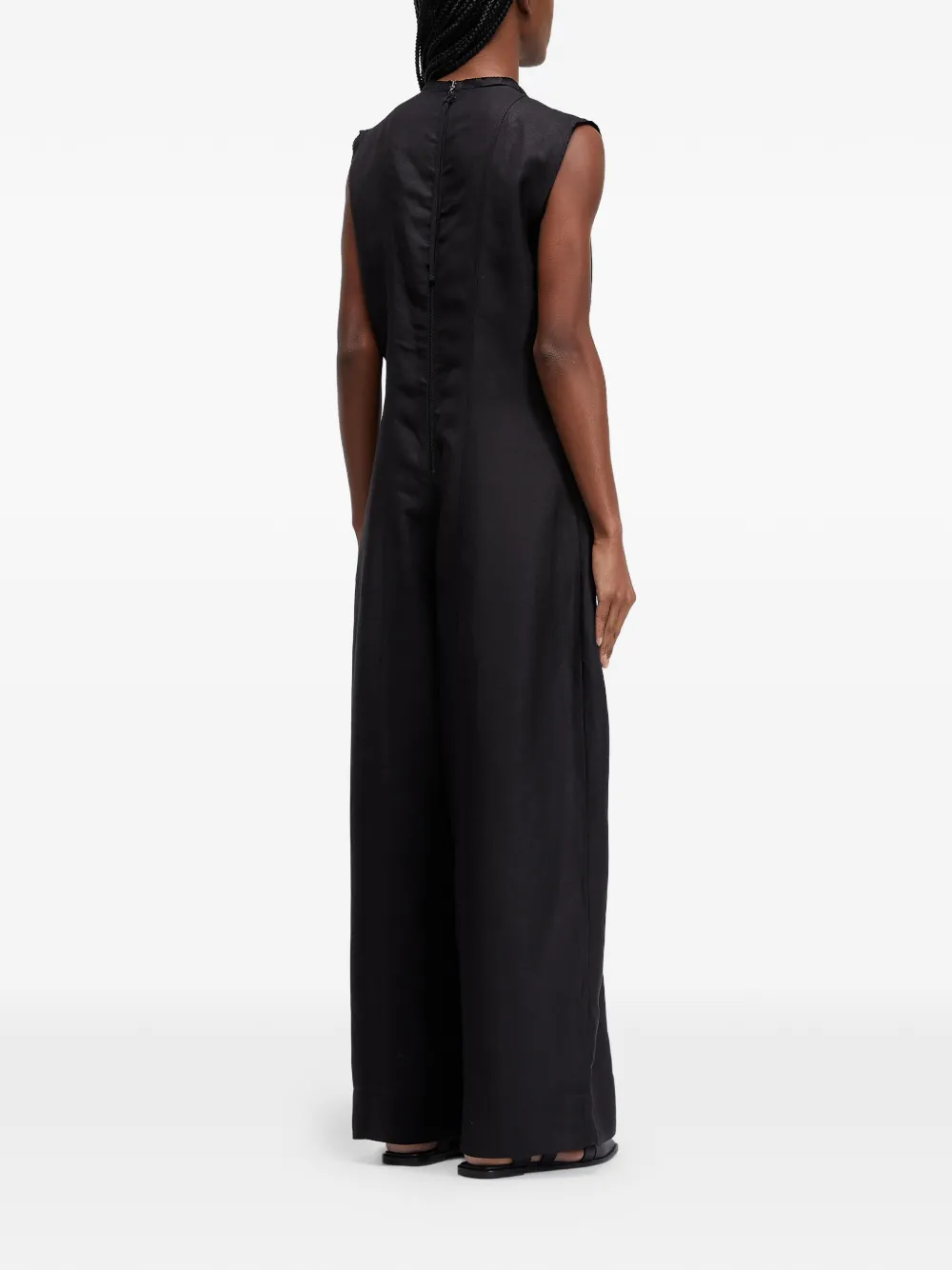  Osklen Sleeveless Topstitching Jumpsuit - Black 