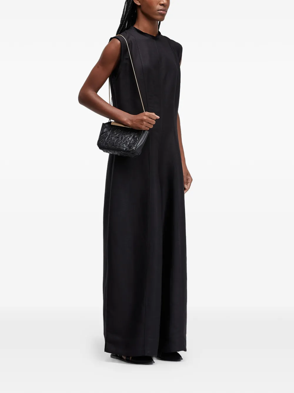 Osklen Sleeveless Topstitching Jumpsuit - Black 