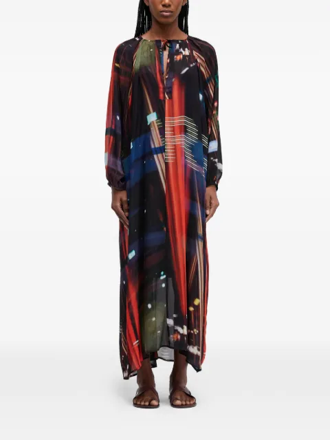 Osklen Vestido longo com estampa