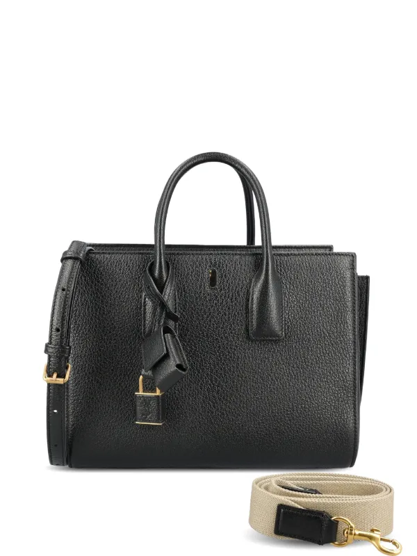 Saint Laurent Padlock-detail Tote Bag in Black
