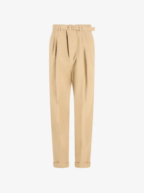 Saint Laurent belted pleated trousers