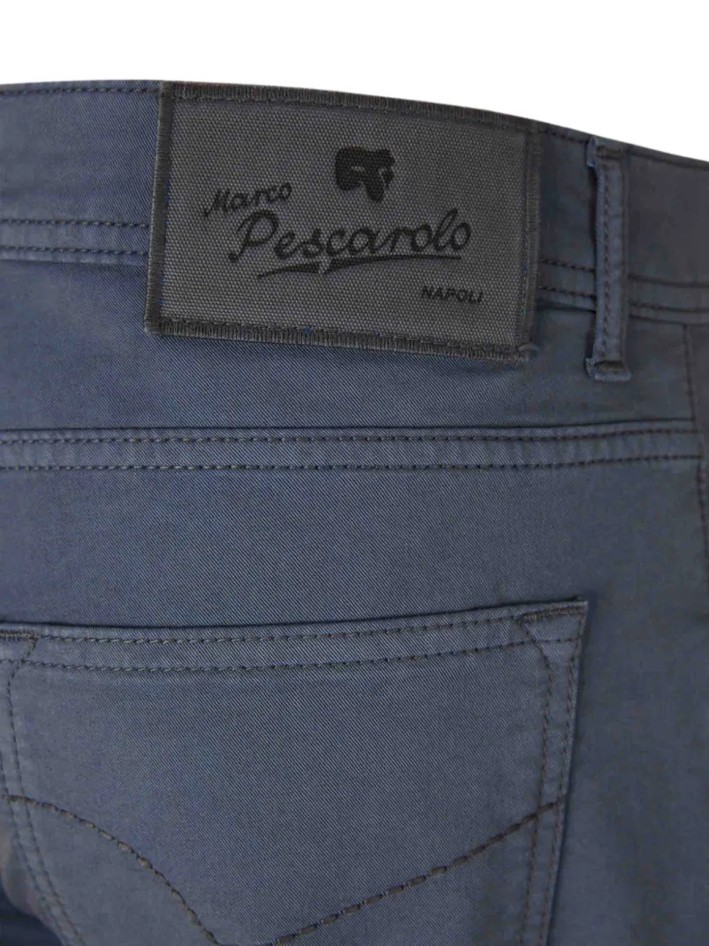 Marco Pescarolo Jeans met logopatch Blauw