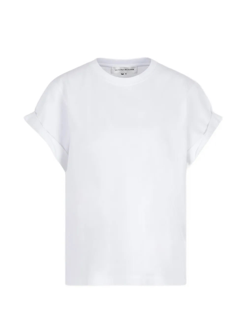 Victoria Beckham cuffed sleeve T-shirt - Bianco