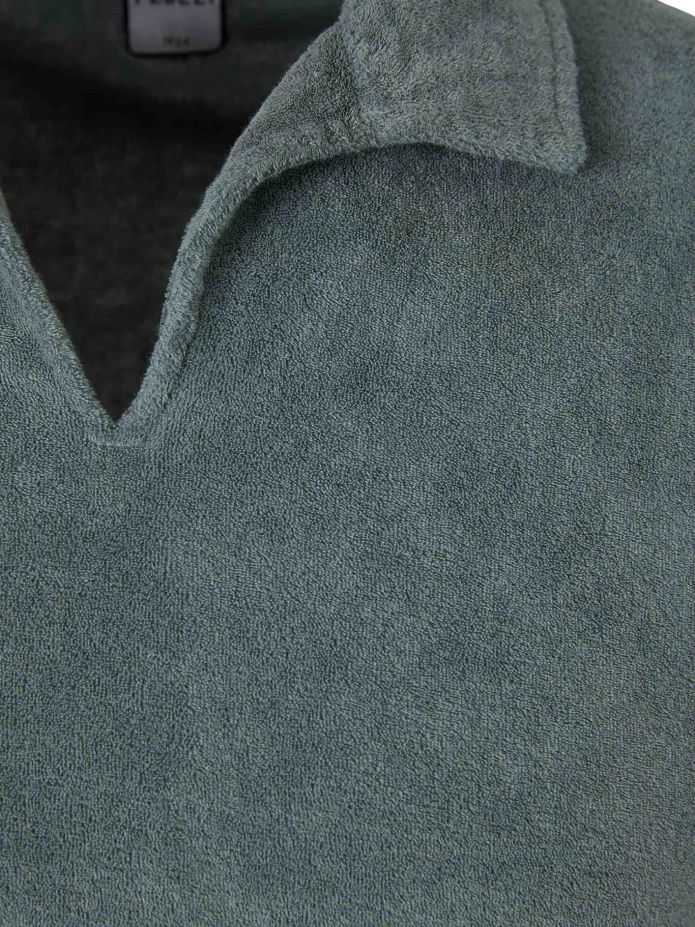 Fedeli T-shirt met V-hals Groen