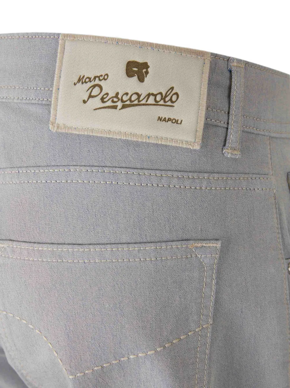 Marco Pescarolo Broek met logopatch Grijs