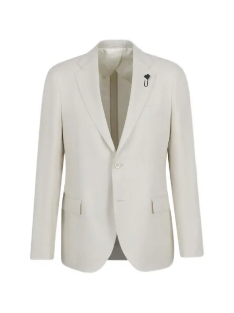 Lardini brooch single-breasted suit