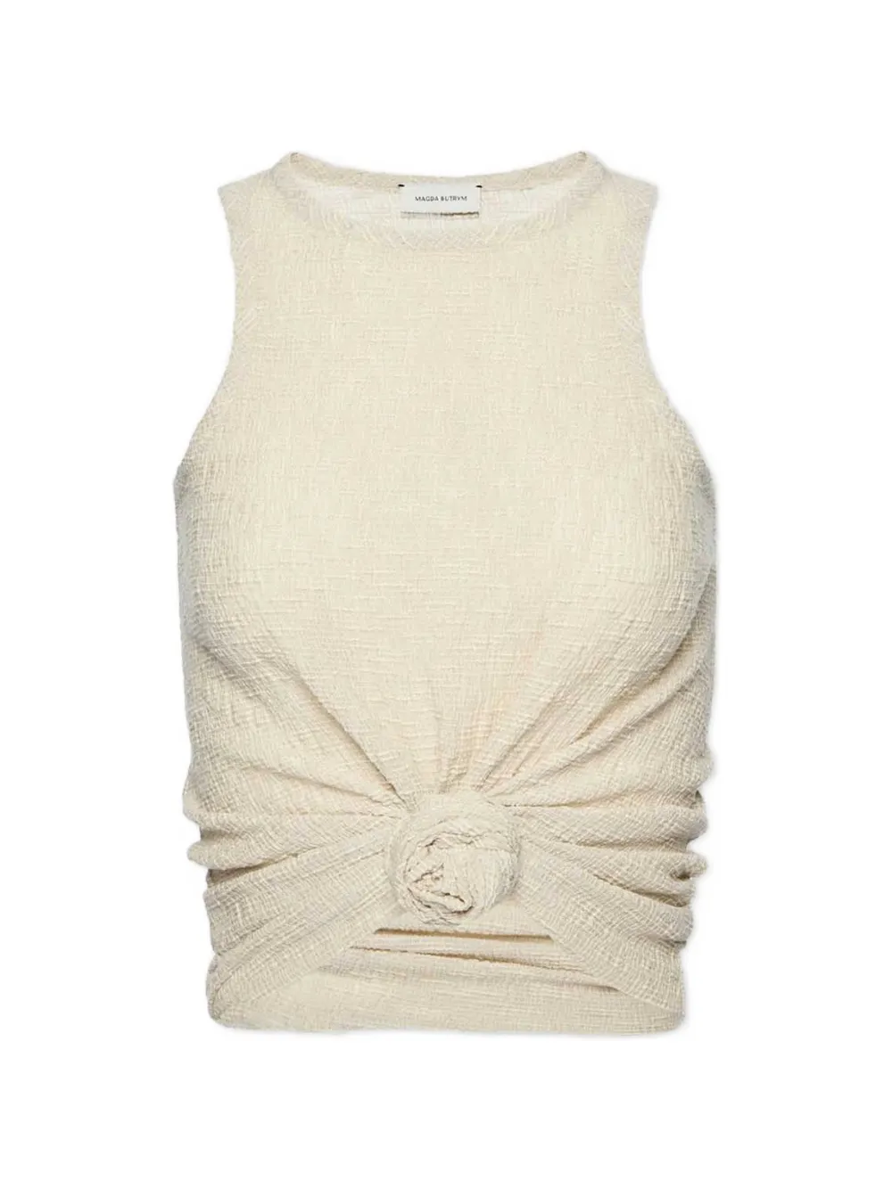 Magda Butrym crepe knotted tank top - Toni neutri