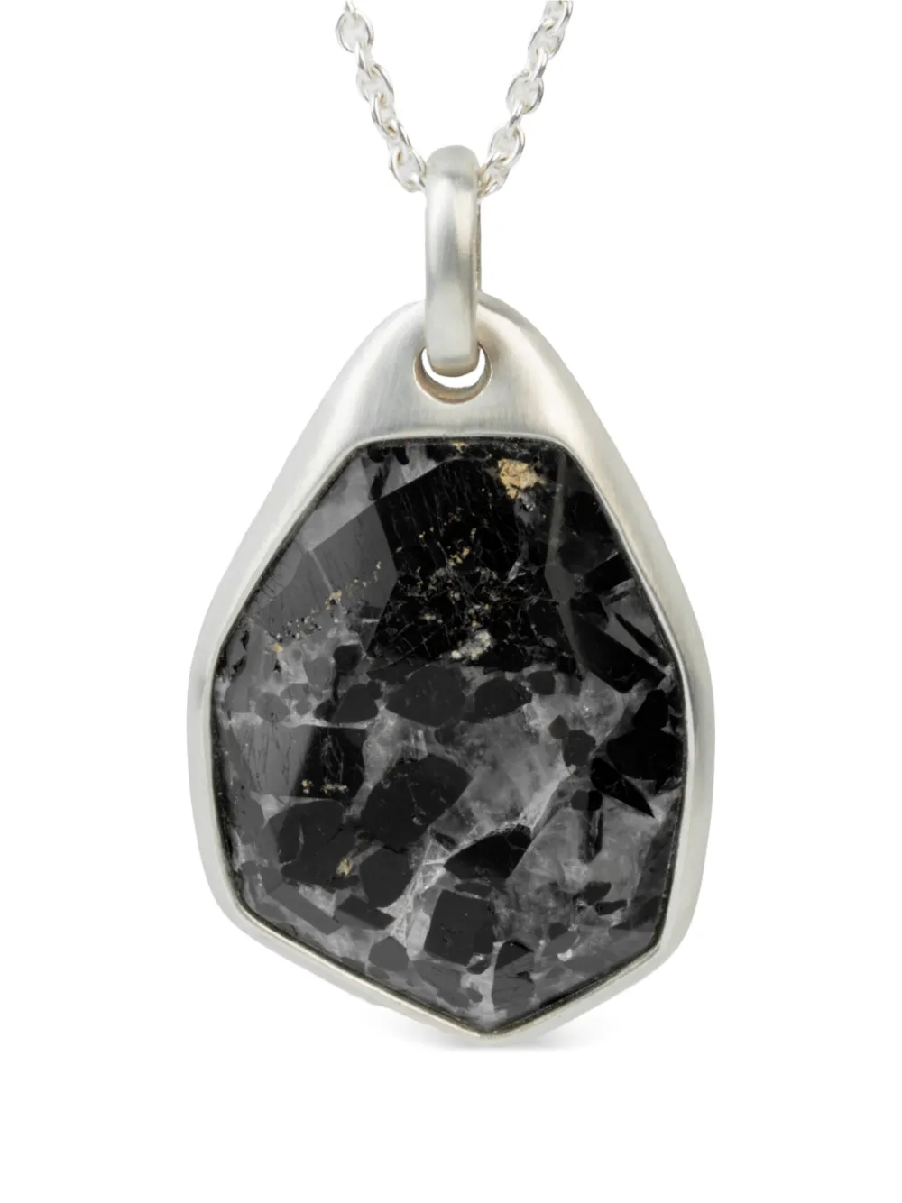 Parts of Four inclusion crystal necklace - Argento