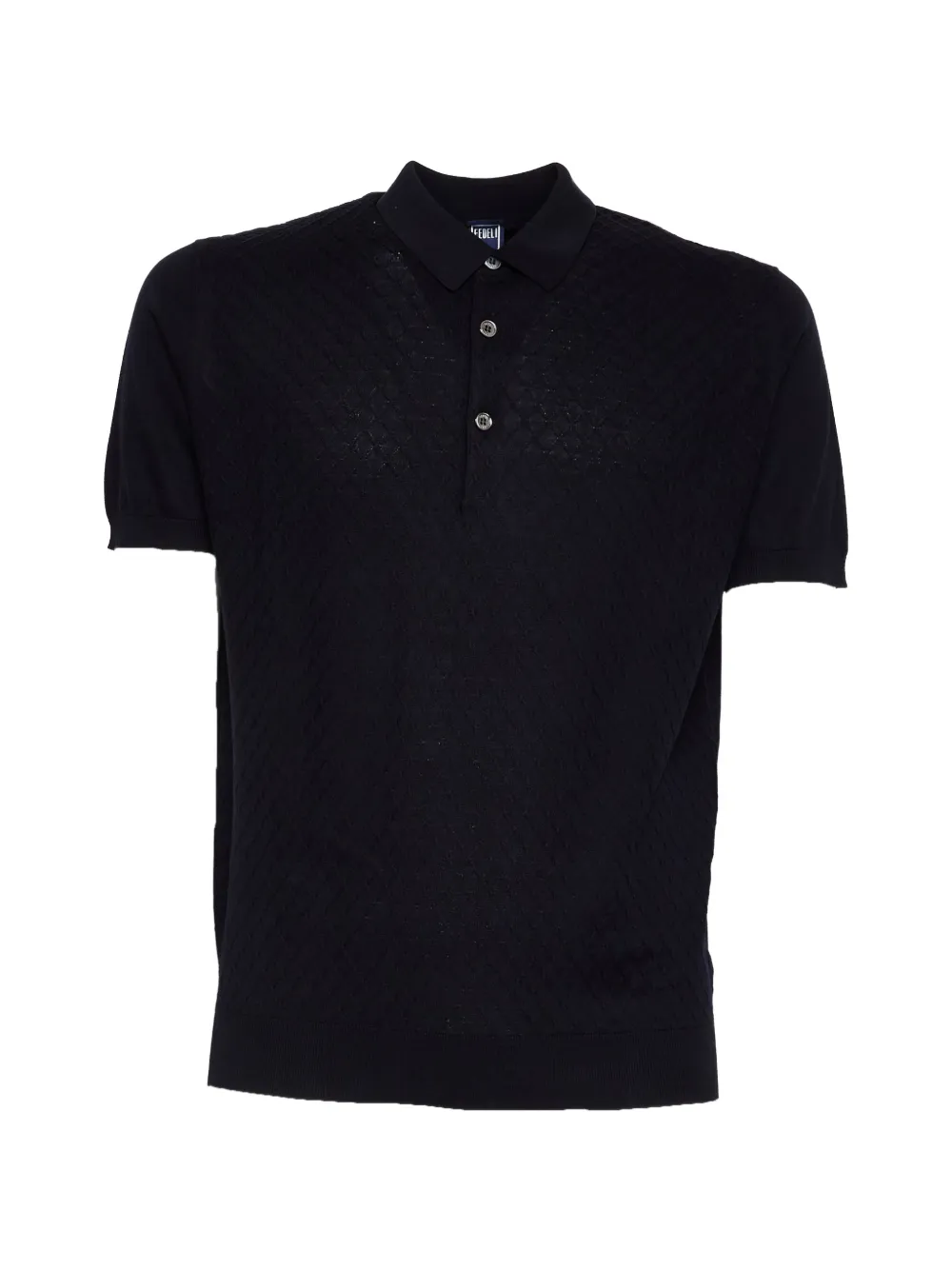 Fedeli Gabriel Giza buttoned classic collar polo shirt - Blu