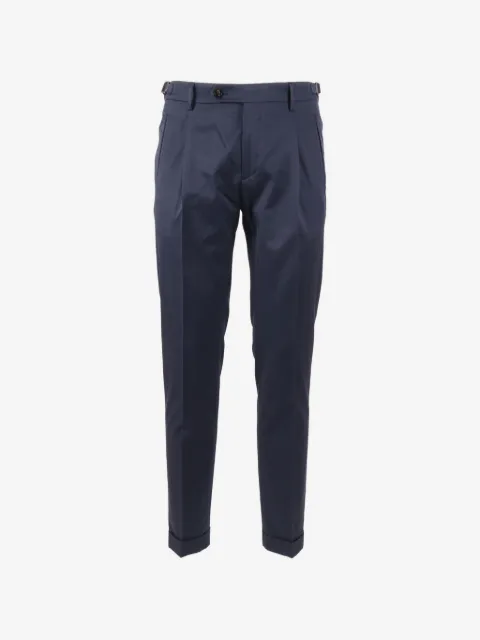 Berwich Retrolong herringbone tailored trousers