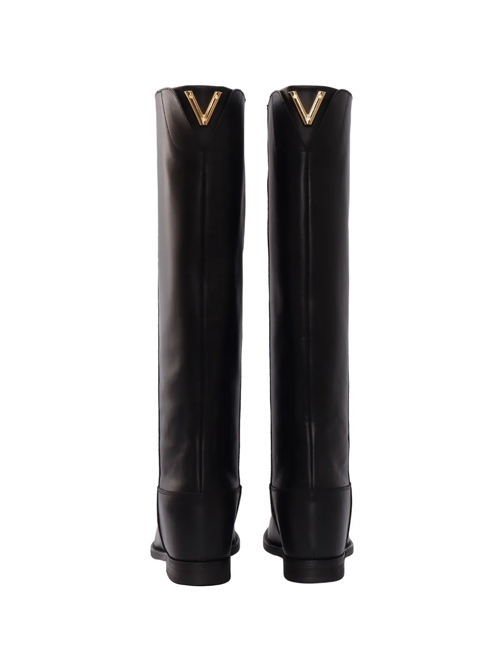 Via Roma 15 detail knee-high boots Zwart