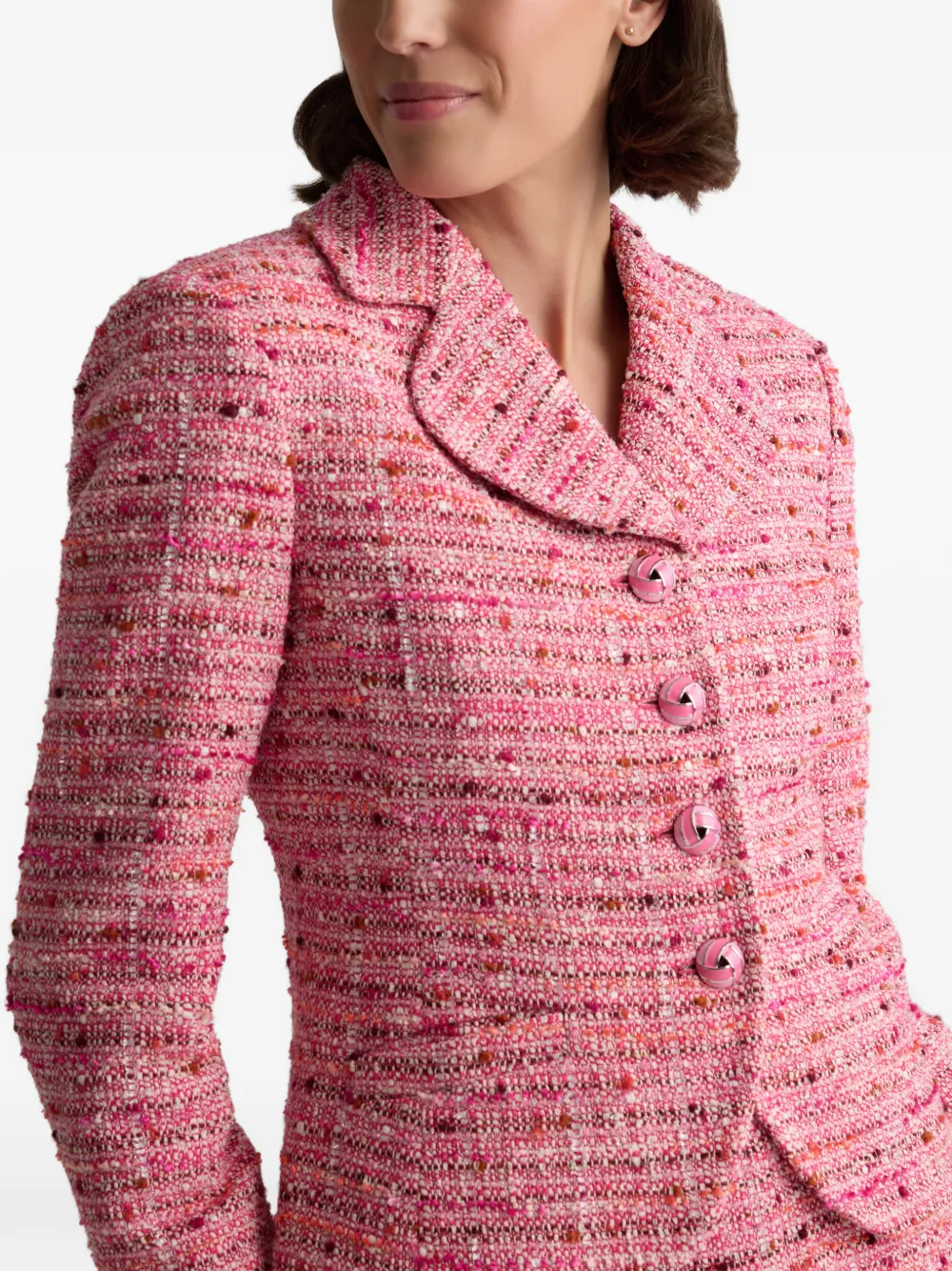 Rosa Notched-Collar Tweed Jacket