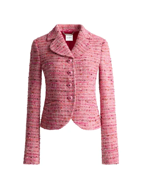 St. John Rosa notched-collar tweed jacket